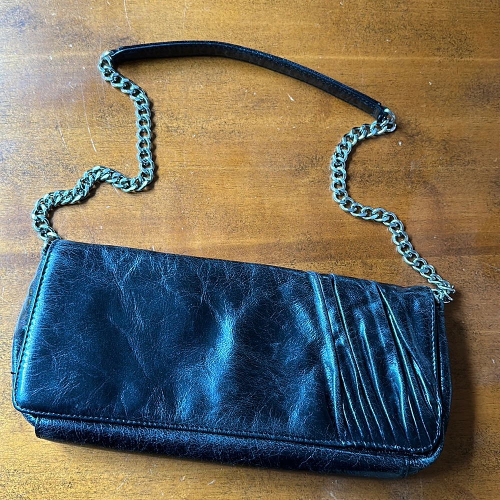 Vintage HOBO International leather shoulder bag.